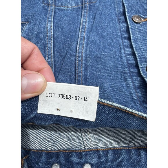 Vintage Levi's Strauss Denim Jean Jacket USA Made 90s Type 1 New Size Small - Picture 5 of 10